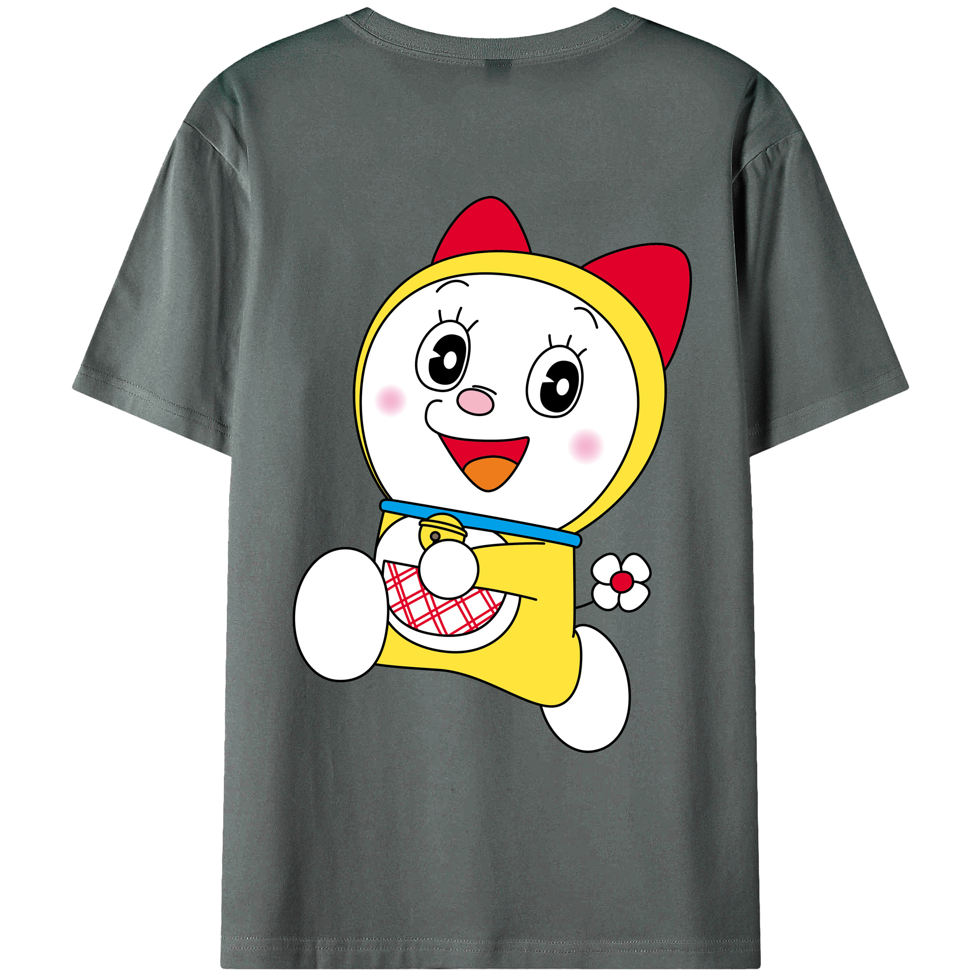 （画像用） ドラえもん ドラミ Doraemon Dorami 綿100％ メンズ半袖Tシャツ（バックプリント） 通気性